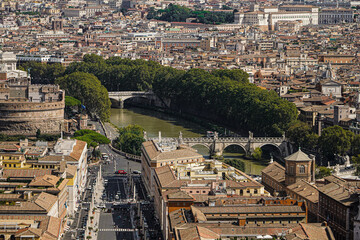 Aerial photo of Rome from St. Peter's Basilica