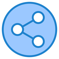 Share blue style icon