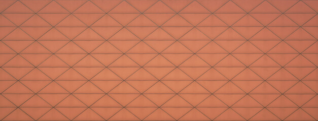 orange brown pattern old brickwork texture roof tile panel exterior design abstract background.structure material building house concept backdrop,vintage or retro style wallpaper design.