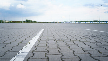 car park markings, view from below
