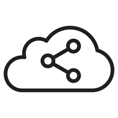 Cloud computing outline style icon