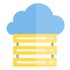 Cloud sever flat style icon