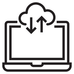 Laptop outline style icon