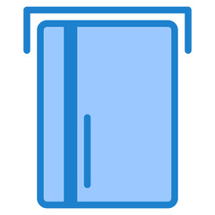 Insert card blue style icon