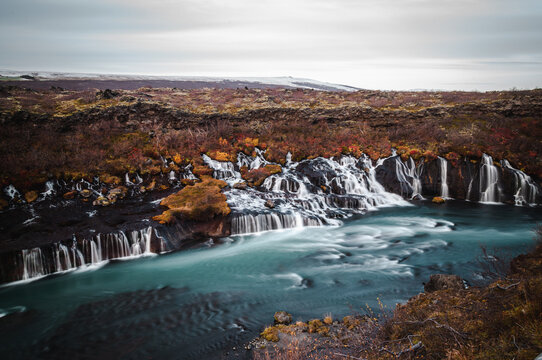 Hraunfossar waterfalls - Iceland - Borgarfj&ouml;r&eth;ur