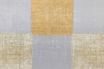 Fototapeta premium Linen wallcovering texture with randomly spaced horizontal stripes of different thicknesses structure