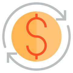 Transaction flat style icon