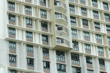 detail shot of singapore residential buildings 