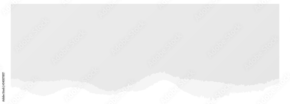 Poster paper stripe with torn edge. realistic texture mockup