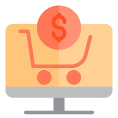 Online shop flat style icon