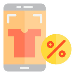 Online shop flat style icon