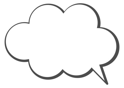 Comic speech bubble. Cloud shape text message