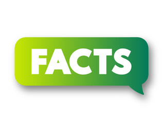 Facts text message bubble, concept background