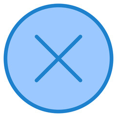 Cancel arrow blue style icon