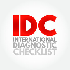 IDC - International Diagnostic Checklist acronym, business concept background