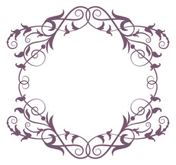 Flourish calligraphic frame. Ornate decoration. Filigree border