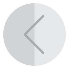 Left alow flat style icon