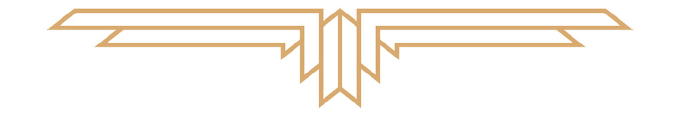 Decorative header in retro style. Vintage art deco divider