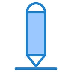 Pencil blue style icon