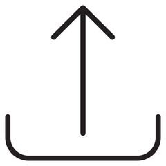 Fototapeta na wymiar Up arrow outline style icon