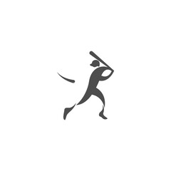 Baseball icon logo design illustration