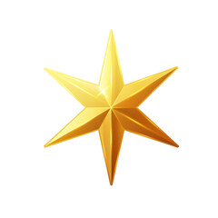 Obraz premium Gold shiny glitter glowing christmas star with shadow isolated on white background. Vector illustration.