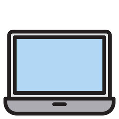 Laptop color line style icon
