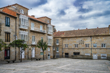 Fototapeta na wymiar Square in the city of Pontevedra, in Galicia, Spain.