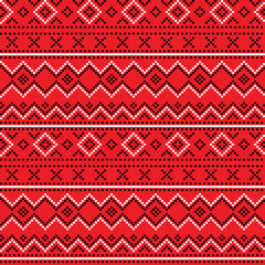 Abstract ethnic Ikat tribal native Indian aztec Navajo seamless repeat vector pattern traditional Design