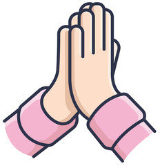 Hand Gestures, pay respect, both hands close together