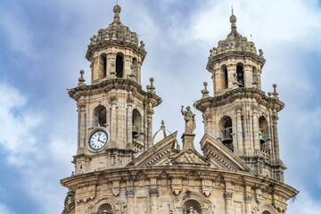 Fototapeta na wymiar La Peregrina Church in the city of Pontevedra in Galicia, Spain. 