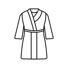 bathrobe icon. housecoat icon. bathroom sign color editable