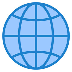 Internet blue style icon