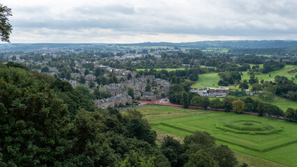 Stirling city seen from above, Scotland, UK