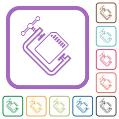 SD memory card compress outline simple icons