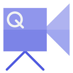 Vedio camera flat style icon