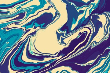 background of the waves and marble on blue and yellow concept