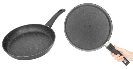 Frying pan for cooking. Isolated from the background