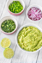 Ingredients for guacamole