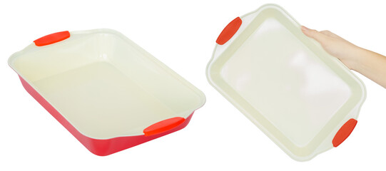 Form for baking and cooking. Isolated from the background