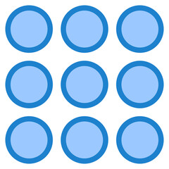 Menu blue style icon