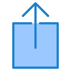 Upload blue style icon