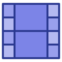 Vedio player color line style icon