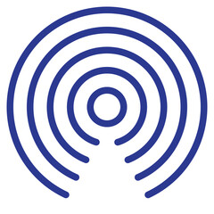 Wireless internet color line style icon