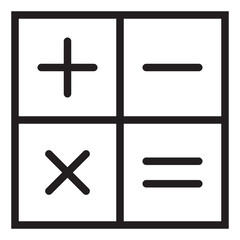 Fototapeta premium Calculator outline style icon