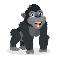 Cartoon Illustration Of A Gorilla