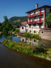 Fototapeta na wymiar vue de Saint Jean-Pied-de-Port dans le Pays Basque en France