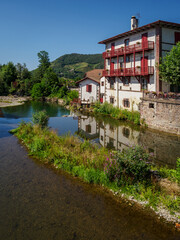 Fototapeta na wymiar vue de Saint Jean-Pied-de-Port dans le Pays Basque en France