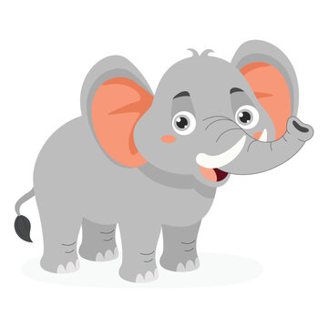 Cartoon Illustration Of An Elephant