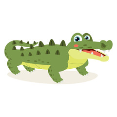 Cartoon Illustration Of A Crocodile